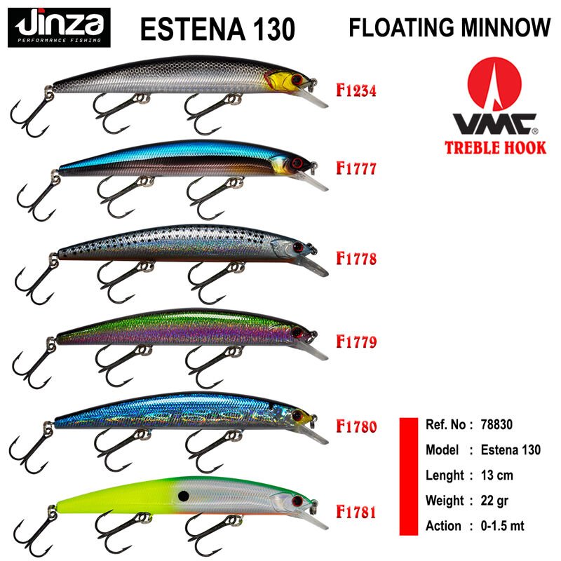 Jinza Estena 130 mm 22 gr Maket Balık color:F1781