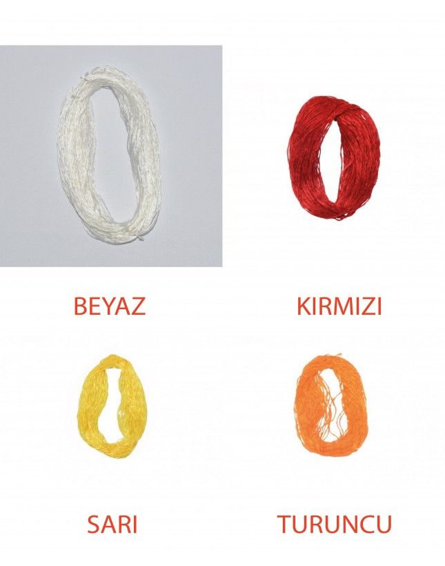 Captain Zargana İpeği Saf İpek 10lu Paket (Turuncu)