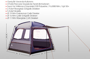 North Pacific Aile Tipi Çadır - 6 Kişilik