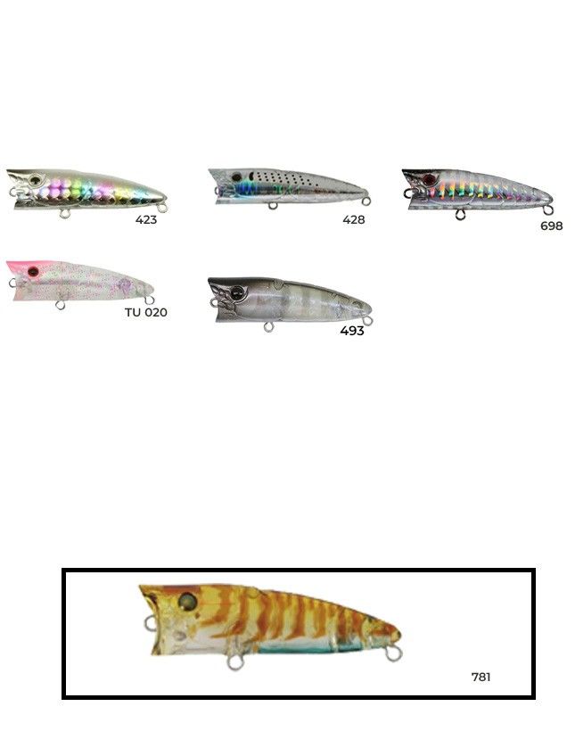 Zipbaits Popper Tiny 48mm Su Üstü Poping 3.7gr LRF Sahtesi