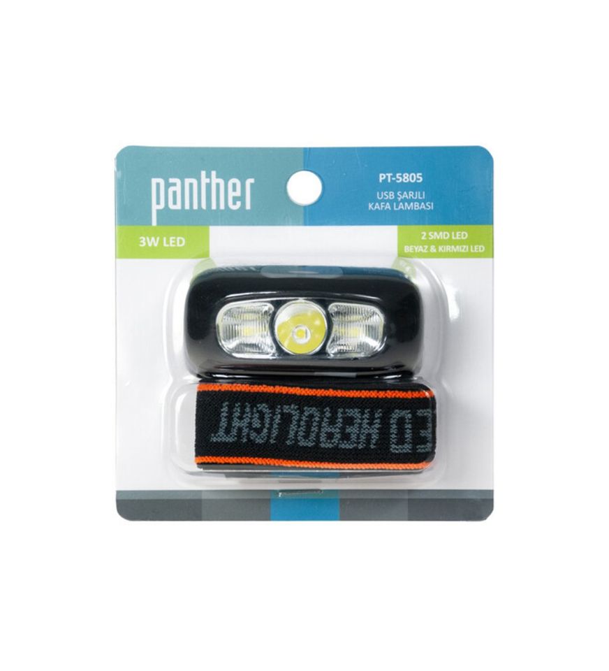 Panther PT-5805 USB Şarjlı Kafa Lambası