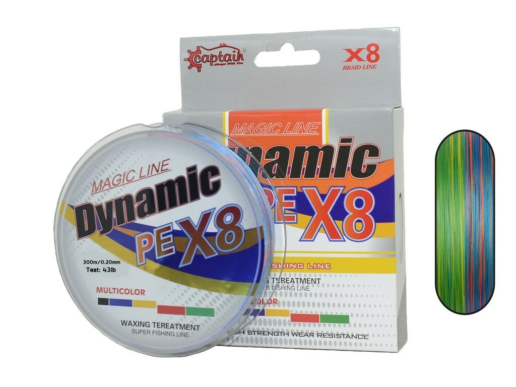 Captain Dynamic Soft PE 8 Örgü Spin İp Misina 150mt Multi Color