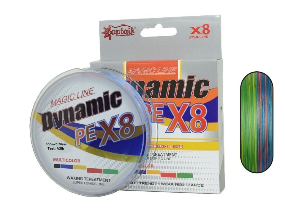 Captain Dynamic Soft PE 8 Örgü Spin İp Misina 150mt Multi Color