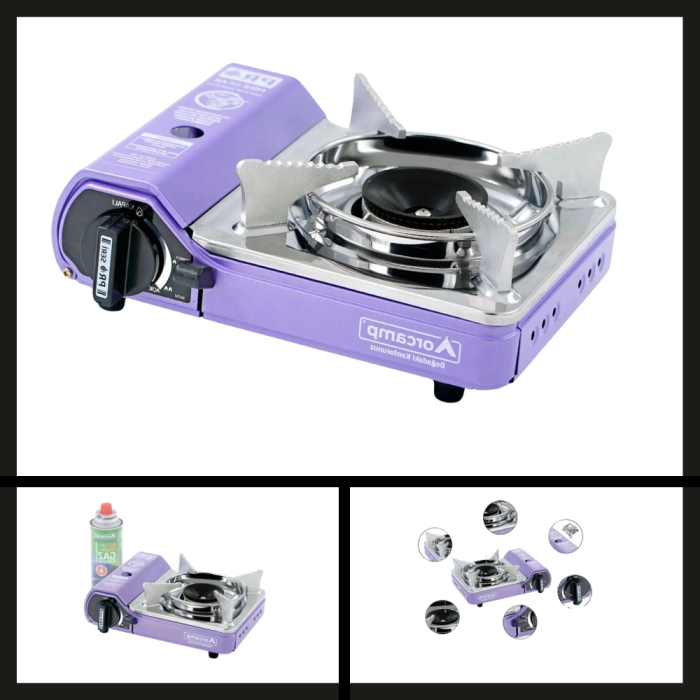 CK-506 Orcamp Mini Tekli Kamp Ocak Çantalı Gaz Stop Emniyetli